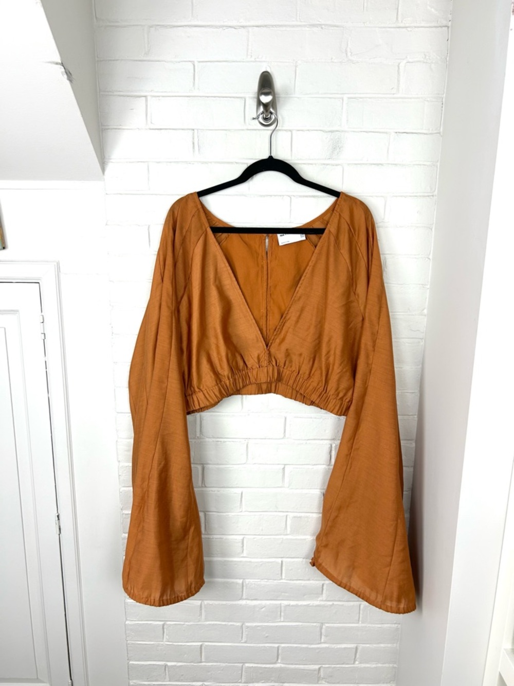 ASOS Curve Plus Size Orange Bell Sleeve Crop Top Size US 24